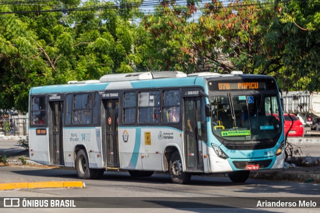 Viação Siará Grande 14512 na cidade de Fortaleza, Ceará, Brasil, por Arianderso Melo. Número da foto: #11509557.