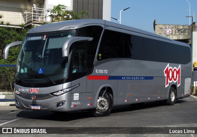 Auto Viação 1001 RJ 108.1112 na cidade de Rio de Janeiro, Rio de Janeiro, Brasil, por Lucas Lima. ID da foto: 11510643.