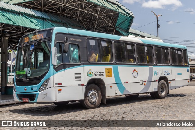 Viação Siará Grande 14803 na cidade de Fortaleza, Ceará, Brasil, por Arianderso Melo. ID da foto: 11509709.