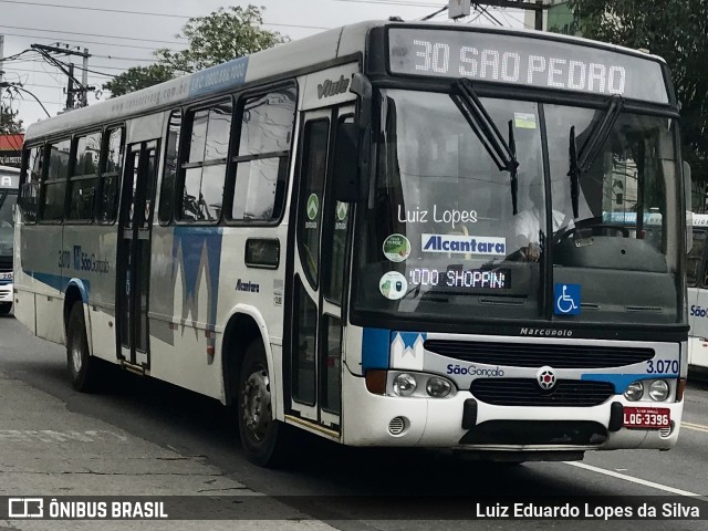 Auto Ônibus Alcântara 3.070 na cidade de São Gonçalo, Rio de Janeiro, Brasil, por Luiz Eduardo Lopes da Silva. ID da foto: 11508463.