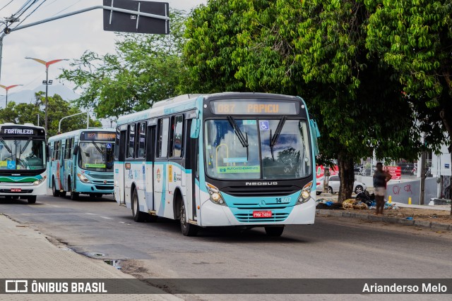 Viação Siará Grande 14607 na cidade de Fortaleza, Ceará, Brasil, por Arianderso Melo. Número da foto: #11509670.