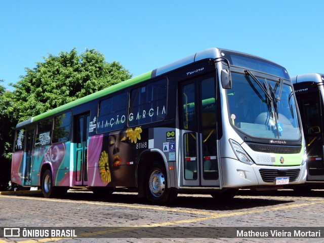 Viação Garcia 81168 na cidade de Londrina, Paraná, Brasil, por Matheus Vieira Mortari. Número da foto: #11512582.