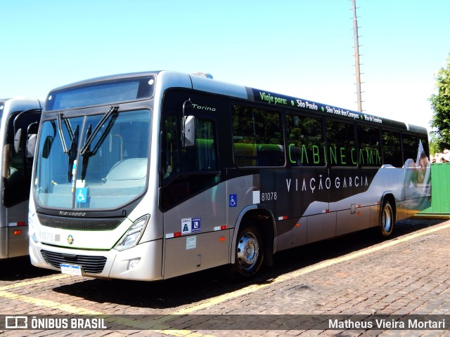 Viação Garcia 81078 na cidade de Londrina, Paraná, Brasil, por Matheus Vieira Mortari. ID da foto: 11512553.