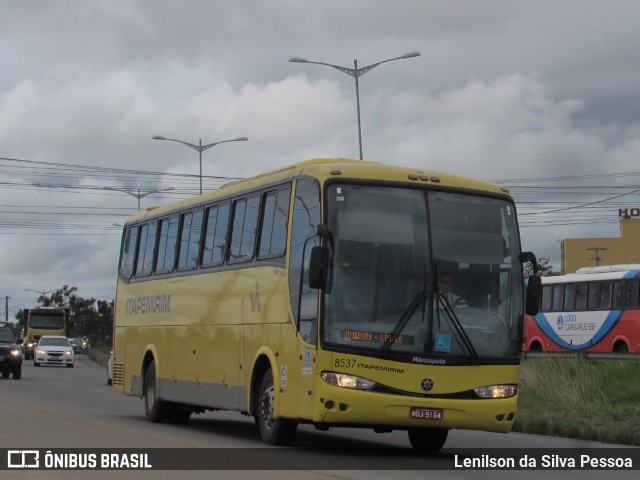 Viação Itapemirim 8537 na cidade de Caruaru, Pernambuco, Brasil, por Lenilson da Silva Pessoa. ID da foto: 11513883.