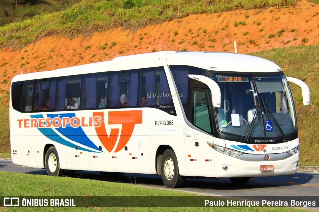 Viação Teresópolis RJ 203.068 na cidade de Aparecida, São Paulo, Brasil, por Paulo Henrique Pereira Borges. Número da foto: #11513647.