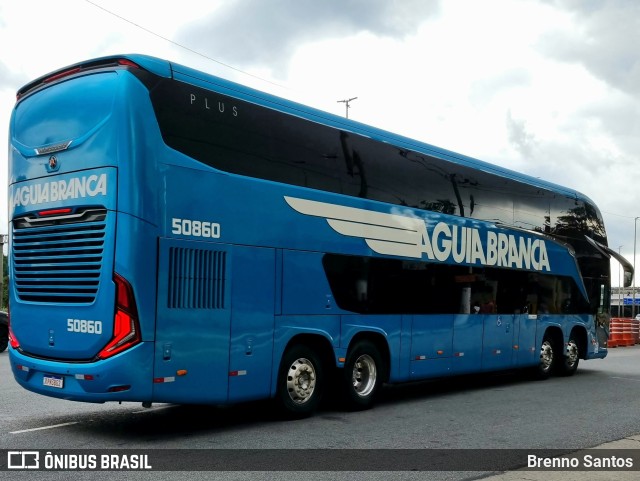 Viação Águia Branca 50860 na cidade de São Paulo, São Paulo, Brasil, por Brenno Santos. ID da foto: 11511593.