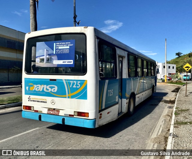 TRANSA - Transa Transporte Coletivo 725 na cidade de Três Rios, Rio de Janeiro, Brasil, por Gustavo Silva Andrade. Número da foto: #11511929.
