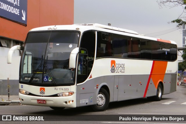 Viação Cidade do Aço RJ 174.023 na cidade de Rio de Janeiro, Rio de Janeiro, Brasil, por Paulo Henrique Pereira Borges. Número da foto: #11513665.