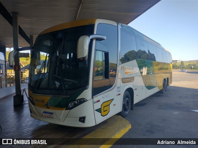 Empresa Gontijo de Transportes 15035 na cidade de João Monlevade, Minas Gerais, Brasil, por Adriano  Almeida. ID da foto: 11513480.