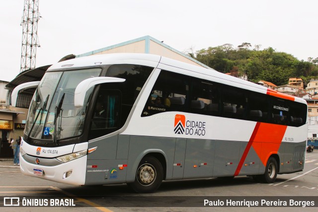 Viação Cidade do Aço RJ 174.074 na cidade de Barra do Piraí, Rio de Janeiro, Brasil, por Paulo Henrique Pereira Borges. Número da foto: #11515525.