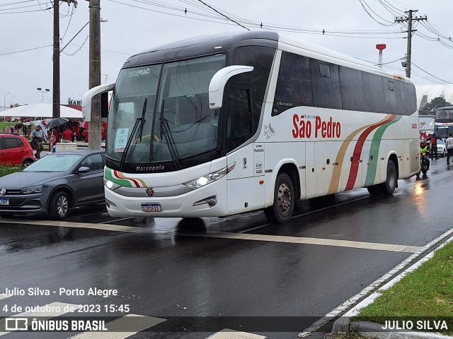 Expresso São Pedro 3450 na cidade de Porto Alegre, Rio Grande do Sul, Brasil, por JULIO SILVA. Número da foto: #11515679.