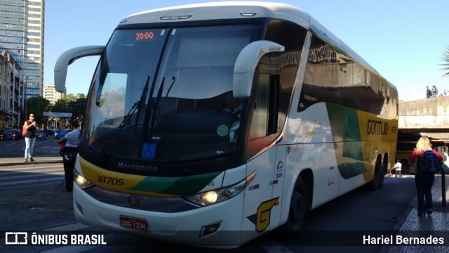 Empresa Gontijo de Transportes 18705 na cidade de Belo Horizonte, Minas Gerais, Brasil, por Hariel Bernades. Número da foto: #11514309.