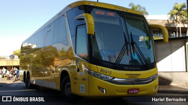 Viação Itapemirim 60015 na cidade de Belo Horizonte, Minas Gerais, Brasil, por Hariel Bernades. Número da foto: #11514972.