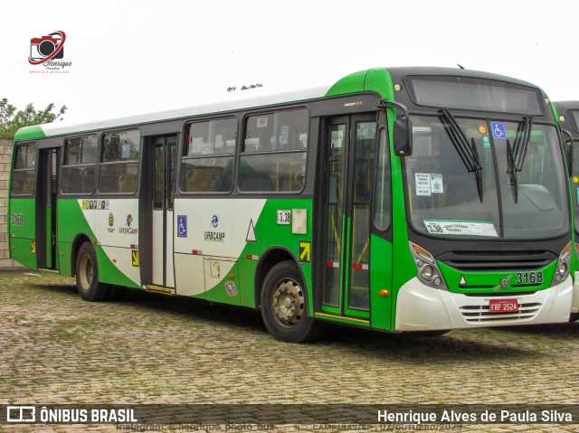 VB Transportes e Turismo 3168 na cidade de Campinas, São Paulo, Brasil, por Henrique Alves de Paula Silva. Número da foto: #11519010.