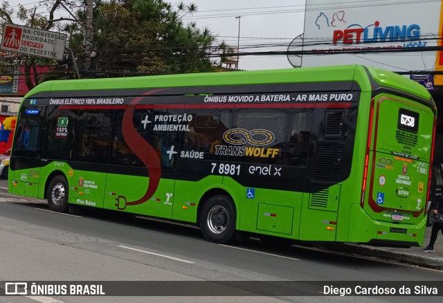 Transwolff Transportes e Turismo 7 8981 na cidade de São Paulo, São Paulo, Brasil, por Diego Cardoso da Silva. Número da foto: #11516622.