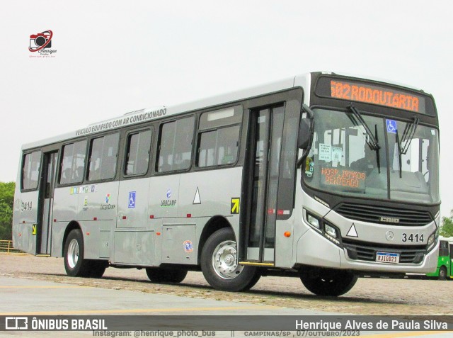 VB Transportes e Turismo 3414 na cidade de Campinas, São Paulo, Brasil, por Henrique Alves de Paula Silva. Número da foto: #11518950.