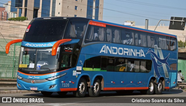 Empresa de Transportes Andorinha 7326 na cidade de São Paulo, São Paulo, Brasil, por Cristiano Soares da Silva. ID da foto: 11519229.