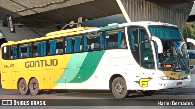 Empresa Gontijo de Transportes 14645 na cidade de Belo Horizonte, Minas Gerais, Brasil, por Hariel Bernades. ID da foto: 11517954.