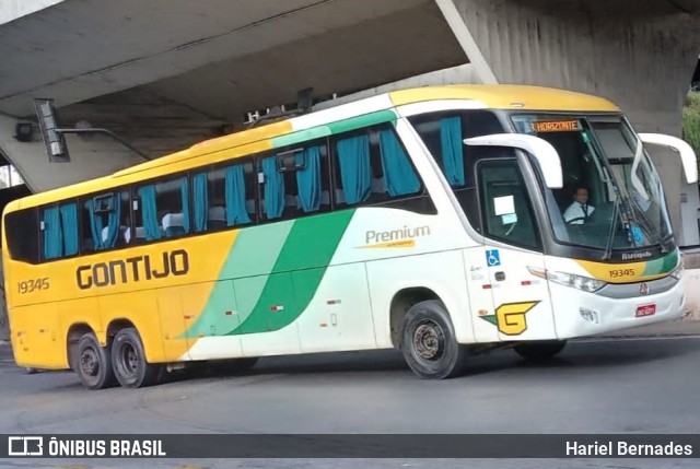 Empresa Gontijo de Transportes 19345 na cidade de Belo Horizonte, Minas Gerais, Brasil, por Hariel Bernades. ID da foto: 11517817.