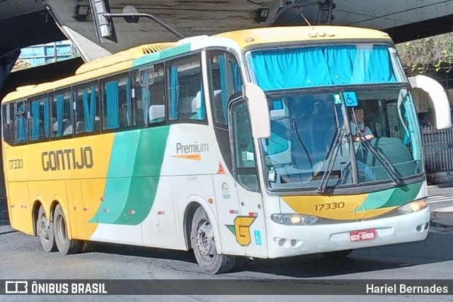 Empresa Gontijo de Transportes 17330 na cidade de Belo Horizonte, Minas Gerais, Brasil, por Hariel Bernades. ID da foto: 11517171.