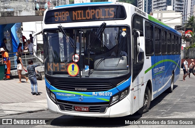 Viação Ponte Coberta RJ 190.072 na cidade de Nova Iguaçu, Rio de Janeiro, Brasil, por Marlon Mendes da Silva Souza. Número da foto: #11518710.