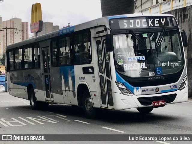 Viação Mauá 7.008 na cidade de São Gonçalo, Rio de Janeiro, Brasil, por Luiz Eduardo Lopes da Silva. ID da foto: 11517295.