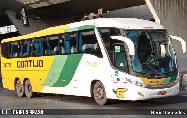 Empresa Gontijo de Transportes 18570 na cidade de Belo Horizonte, Minas Gerais, Brasil, por Hariel Bernades. ID da foto: 11520533.