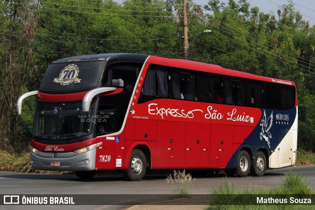 Expresso São Luiz 7820 na cidade de Cuiabá, Mato Grosso, Brasil, por Matheus Souza. Número da foto: #11520832.