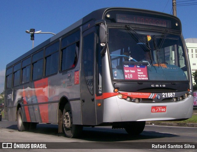 Viação Osasco 21.687 na cidade de Itapevi, São Paulo, Brasil, por Rafael Santos Silva. ID da foto: 11521521.