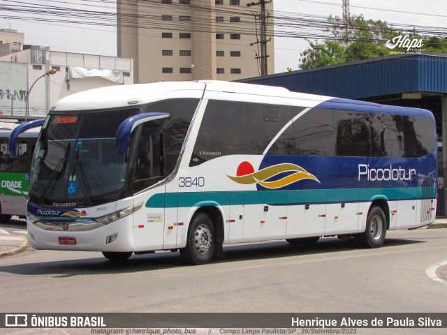 Piccolotur Transportes Turísticos 3840 na cidade de Campo Limpo Paulista, São Paulo, Brasil, por Henrique Alves de Paula Silva. Número da foto: #11519557.