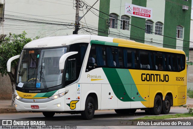 Empresa Gontijo de Transportes 18295 na cidade de Teófilo Otoni, Minas Gerais, Brasil, por Athos Lauriano do Prado. ID da foto: 11520748.