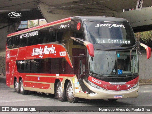 Santa Maria Fretamento e Turismo 1000 na cidade de Belo Horizonte, Minas Gerais, Brasil, por Henrique Alves de Paula Silva. ID da foto: 11519553.