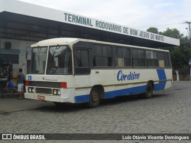 Cordeiro Transportes 28 na cidade de Bom Jesus do Norte, Espírito Santo, Brasil, por Luis Otávio Vicente Domingues. ID da foto: 11521143.