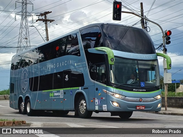 Viação Garcia 8703 na cidade de São José dos Campos, São Paulo, Brasil, por Robson Prado. Número da foto: #11521339.