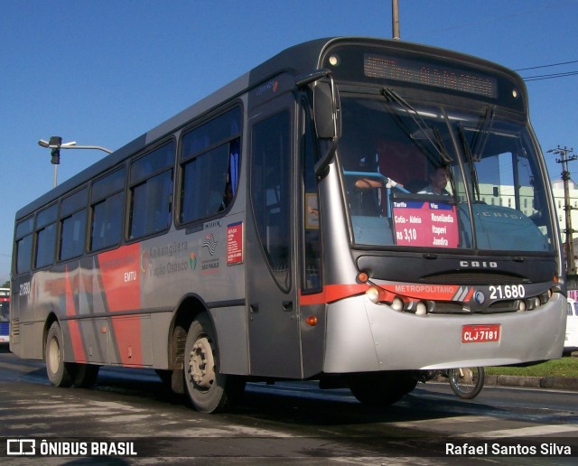 Viação Osasco 21.680 na cidade de Itapevi, São Paulo, Brasil, por Rafael Santos Silva. ID da foto: 11521520.