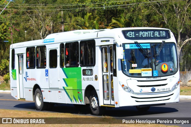 Viação Pinheiral RJ 189.012 na cidade de Pinheiral, Rio de Janeiro, Brasil, por Paulo Henrique Pereira Borges. Número da foto: #11521329.
