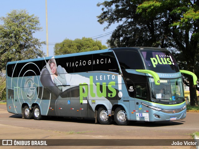 Viação Garcia 88107 na cidade de Cascavel, Paraná, Brasil, por João Victor. ID da foto: 11525014.