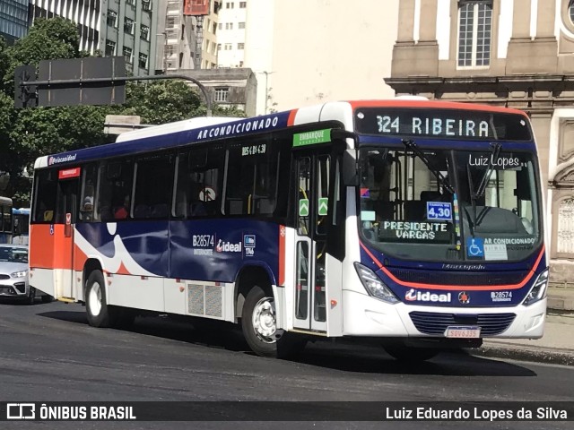 Viação Ideal B28574 na cidade de Rio de Janeiro, Rio de Janeiro, Brasil, por Luiz Eduardo Lopes da Silva. Número da foto: #11522715.