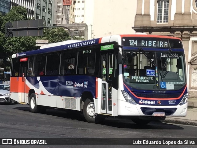 Viação Ideal B28574 na cidade de Rio de Janeiro, Rio de Janeiro, Brasil, por Luiz Eduardo Lopes da Silva. ID da foto: 11522715.