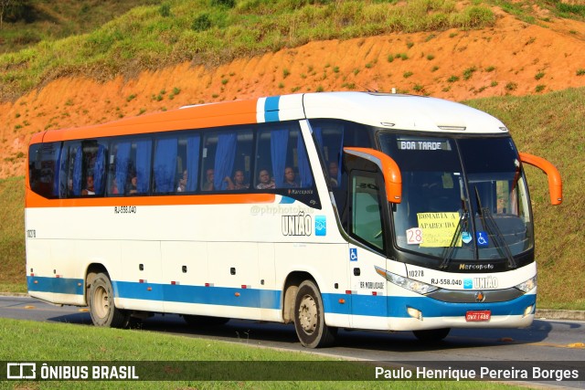 Expresso União 10278 na cidade de Aparecida, São Paulo, Brasil, por Paulo Henrique Pereira Borges. ID da foto: 11524176.