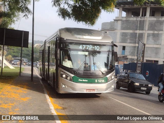 Via Sudeste Transportes S.A. 5 1214 na cidade de São Paulo, São Paulo, Brasil, por Rafael Lopes de Oliveira. ID da foto: 11523204.