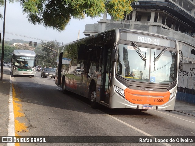 TRANSPPASS - Transporte de Passageiros 8 0058 na cidade de São Paulo, São Paulo, Brasil, por Rafael Lopes de Oliveira. ID da foto: 11523183.