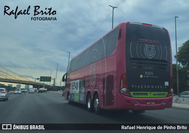 Viação Garcia 8505 na cidade de São Paulo, São Paulo, Brasil, por Rafael Henrique de Pinho Brito. ID da foto: 11523882.