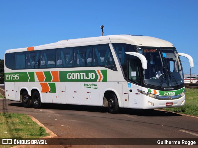 Empresa Gontijo de Transportes 21735 na cidade de Cascavel, Paraná, Brasil, por Guilherme Rogge. ID da foto: 11524788.