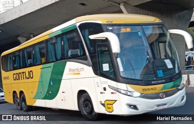 Empresa Gontijo de Transportes 19440 na cidade de Belo Horizonte, Minas Gerais, Brasil, por Hariel Bernades. ID da foto: 11523533.