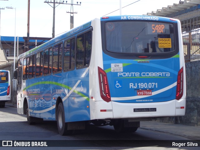 Viação Ponte Coberta RJ 190.071 na cidade de Nova Iguaçu, Rio de Janeiro, Brasil, por Roger Silva. Número da foto: #11588901.