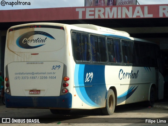 Viação Cordial Transportes e Turismo 829 na cidade de Mucuri, Bahia, Brasil, por Filipe Lima. Número da foto: #11589078.