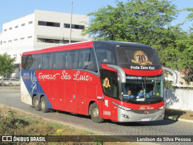 Expresso São Luiz 10080 na cidade de Caruaru, Pernambuco, Brasil, por Lenilson da Silva Pessoa. Número da foto: #11589027.