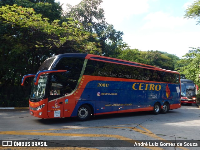 Viação Cetro 20017 na cidade de São Paulo, São Paulo, Brasil, por André Luiz Gomes de Souza. ID da foto: 11588739.