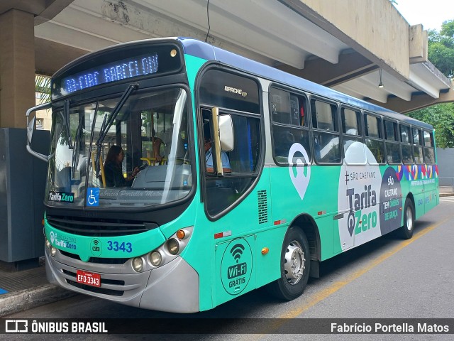 VIPE - Viação Padre Eustáquio 3343 na cidade de São Caetano do Sul, São Paulo, Brasil, por Fabrício Portella Matos. ID da foto: 11588865.